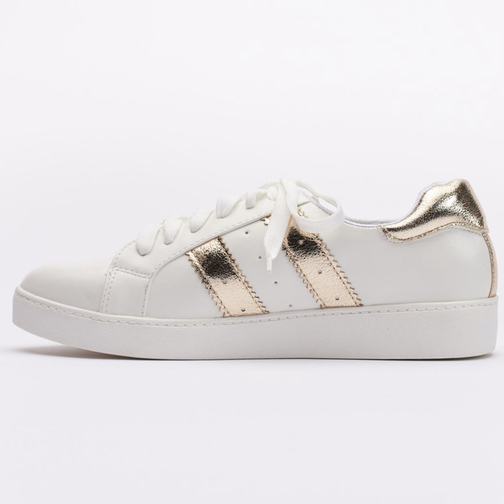 CHAMPAGNE LACE UP SNEAKERS - Picture 4 of 8